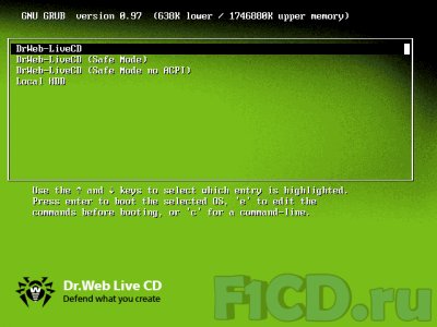 Dr.Web LiveCD – спасательный диск антивирусной защиты