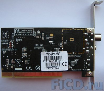 Compro VideoMate Vista M5F – компактный PCI ТВ-тюнер
