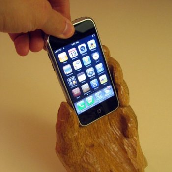 Дубовый держатель iPhone!