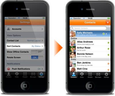 Nimbuzz 2.0.4 для iPhone – звонки в HD-качестве