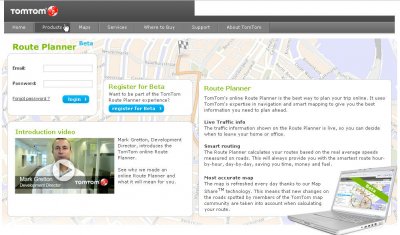 Route Planner – новый on-line навигатор компании TomTom