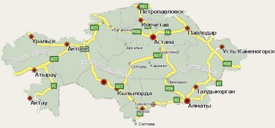 Карта Казахстана для Навител