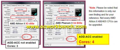 Процессоры Athlon II X3 400/405: в поисках четвертого ядра