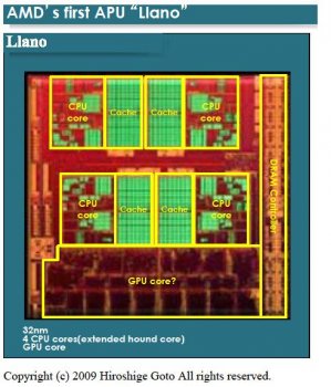 AMD Llano – первый чип проекта Fusion