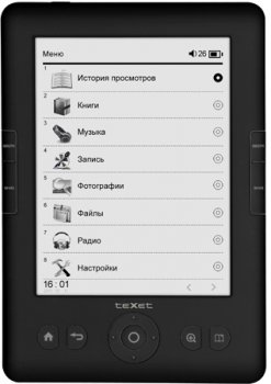 teXet TВ-106 – новая электронная книга