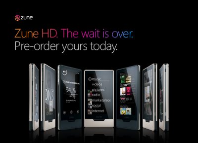 Zune HD от Microsoft поступит в продажу 15 сентября