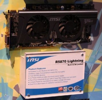 MSI R5870 Lightning и R5850 Cyclone на CES 2010