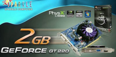 Sparkle представляет GeForce GT 220 с 2 Гбайт памяти