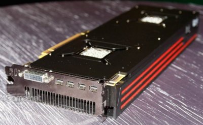 Инженерный образец Radeon HD 6990 на фото