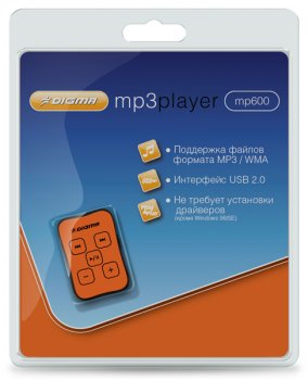 Digma MP600 – яркий MP3 плеер