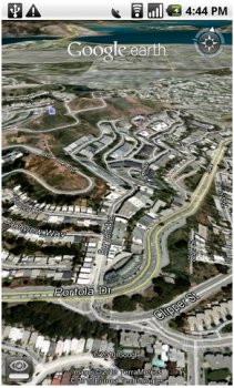 Приложение Google Earth доступно для Nexus One