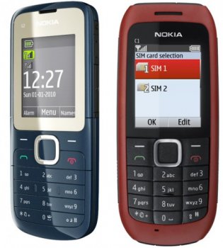 Бюджетные телефоны Nokia C1 и C2 с поддержкой двух SIM-карт