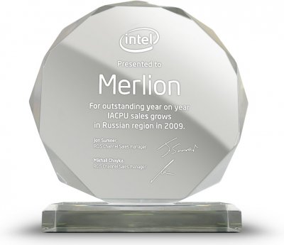 Компания MERLION удостоена двух наград Intel