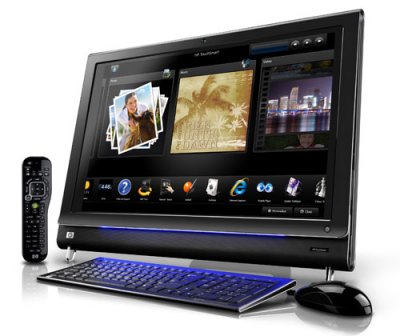 PC HP TouchSmart IQ800 обладает 25,5' сенсорным экраном