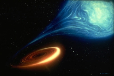 Чёрные дыры затягивают большую часть материала звезды