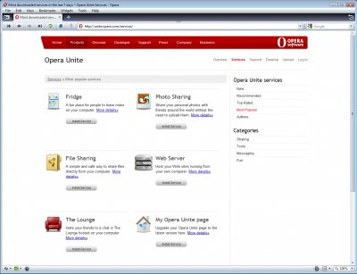 Opera Unite в бета-версии Opera 10.10