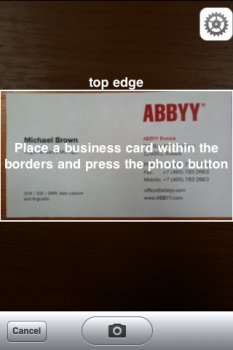 ABBYY Business Card Reader для iPhone 3GS