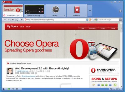 Opera 10.60 beta – еще быстрее