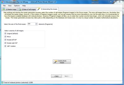 Artensoft Photo Mosaic Wizard 1.0 для создания фотомозаики