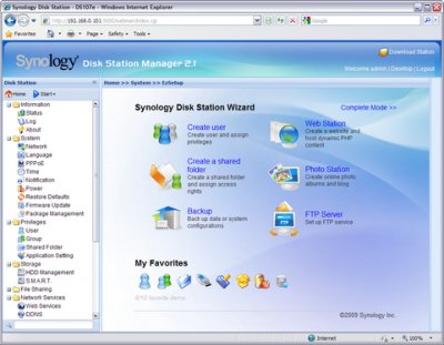 Synology Disk Station Manager 2.2 бета-версия