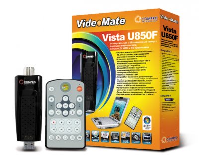 Compro VideoMate Vista U850F stick – новый ТВ-тюнер с USB
