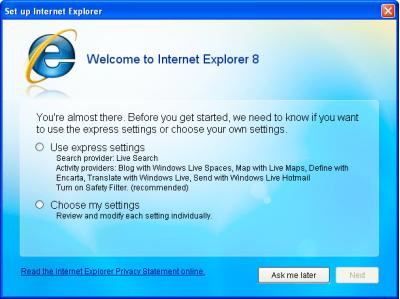 Internet Explorer 8