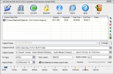 AVI DivX to DVD SVCD VCD Converter 2.1.8