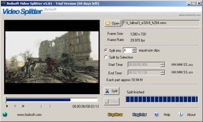 Boilsoft Video Splitter 5.0.1